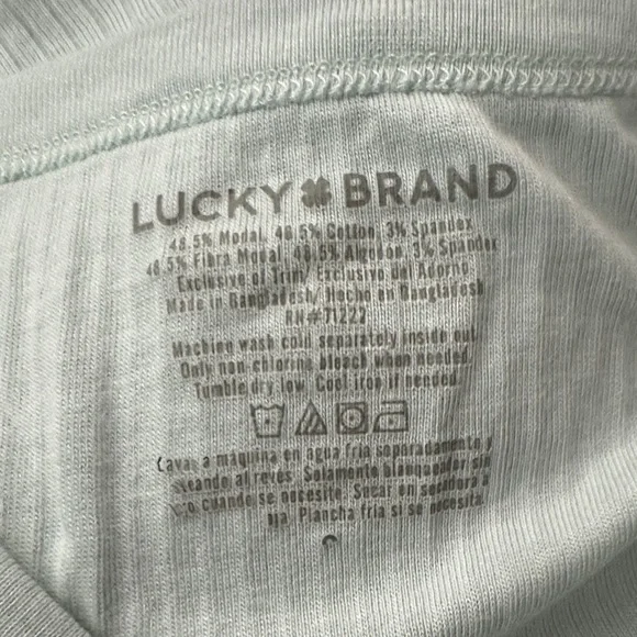 Lucky Brand Soft Mint Ribbed Tee - Picture 5 of 5